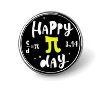 Divertenti spille matematiche Happy Pi Day, distintivi per bottoni circolari per spille per zaini