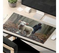 Divertenti tappetini per il mouse per il lavoro Adorabile agnello nella foresta Tappetino per il mouse divertenti tappetini per il mouse per scrivania divertente accessori da scrivania F