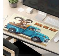 Divertenti tappetini per il mouse per il lavoro significa vecchia capra alla guida di un camion blu con la birra. Tappetino per il mouse Tappetino per il mouse Tappetino per il mouse Gioco Divertente