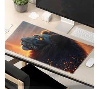 Divertenti tappetini per mouse per lavoro Golden Glow: Il maestoso racconto del leone tappetino per mouse divertenti tappetini per mouse per scrivania accessori da scrivania divertenti F