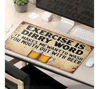 Divertenti tappetini per mouse per l'esercizio di lavoro è una parola sporca. Mi fa venire voglia di lavarti la bocca con la birra. Tappetino per mouse da gioco Tappetino per mouse carino