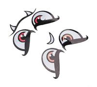 Divertenti toppe riflettenti per il tuo tosaerba elettrico, 2 pezzi o 3 pezzi, facile applicazione per personalizzazione unica (2 pezzi)