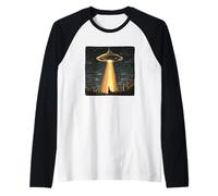 Divertenti travi UFO Outfit per gli amanti della birra e degli alieni ubriachi Maglia con Maniche Raglan