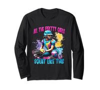 Divertenti Tutte Le Belle Ragazze Si accovacciano Come Questo Softball Catcher Maglia a Manica