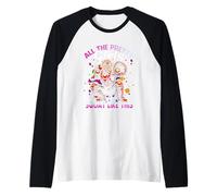 Divertenti Tutte Le Belle Ragazze Si accovacciano Come Questo Softball Catcher Maglia con Maniche Raglan