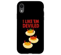 Divertenti uova alla diavola amanti del gioco di parole I Like 'Em Deviled, Scherzi sul cibo Custodia per iPhone XR