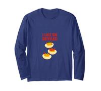 Divertenti uova alla diavola amanti del gioco di parole I Like 'Em Deviled, Scherzi sul cibo Maglia a Manica