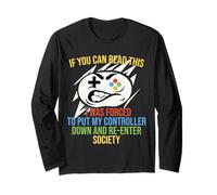 Divertenti Videogiochi Geek Gamer Metti Giù Il Mio Controller Maglia a Manica