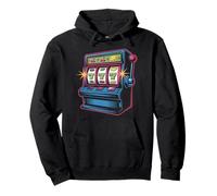 Divertimento al casinò con slot machine Lucky 777 Felpa con Cappuccio