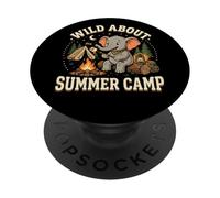 Divertimento all'aperto con elefanti al Wild About Summer Camp PopSockets PopGrip Adesivo