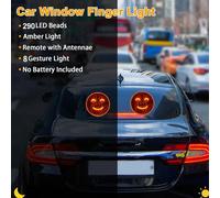 Divertimento creativo Tre modelli Lampada gesto Interni auto Parabrezza posteriore LED Segno gesto mano Segno dito medio Avvertimento luce freno