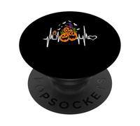 Divertimento di Halloween con il battito cardiaco zucca PopSockets PopGrip Adesivo