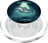 Divertimento di pesca viene raggiato da UFO per il divertimento cosmico PopSockets PopGrip per MagSafe