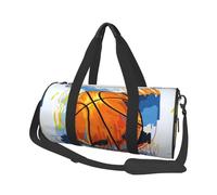 Divertimento di schizzo colorato di basket stampato, Borsone da viaggio di grande capacità Borsa rotonda Borsa da viaggio sportiva Borsa da viaggio Borsa da fitness