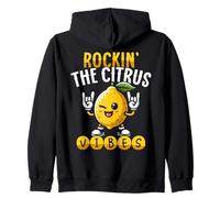 Divertimento Estivo con Musica al Limone Rockin The Citrus Vibes Felpa con Cappuccio