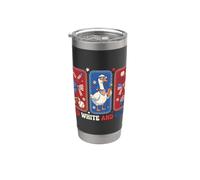 Divertimento patriottico rosso, bianco e oca per le celebrazioni Bicchiere termico in acciaio inox doppia parete