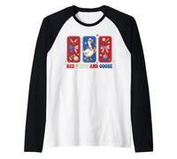 Divertimento Patriottico Rosso, Bianco e Oca per Le celebrazioni Maglia con Maniche Raglan