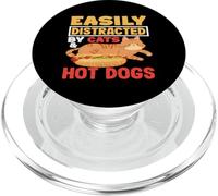 Divertimento per gli amanti degli hot dog con gatti facilmente distratti PopSockets PopGrip per MagSafe