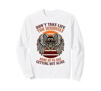 Divertimento per Halloween in Moto Don't Take Life to Seriously Skull Felpa