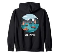 Divertimento Viaggio Viaggio, Vintage Ha Long Bay Avventura Felpa con Cappuccio