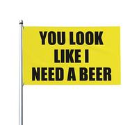 Divertimento - You Look Like I Need A Beer Bandiera decorativa per esterni premium 9,1x1,5 m - Colori vivaci, antivento e resistente all'acqua - Ideale per giardino ed eventi