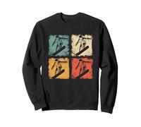 Divertiti con Gli Amanti dello Snowboard e dello Sci in Polvere Vintage Felpa