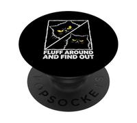Divertiti e scopri il divertente Fluffy Cat Humor Cat Lover PopSockets PopGrip Adesivo