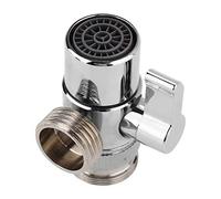 Divertitore acqua rubinetto, Valvola commutazione in ottone anticorrosione per flusso semplice, Adatto tubo G1 2 e lavatrice, Attacco M24 esterno per cucina bagno doccia