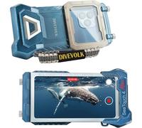 DIVEVOLK Custodia per telefono subacquea compatibile con iPhone 12/12Pro/13/13Pro/14/14Pro/15/15Pro