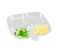 Divided Plate - Porcelain Plate with Compartment |Household Dishwasher-Safe Tableware Compartmentalized Square Fruit Dish | Four-Grid Divided Seasoning Plate for Lunch School Picnics Outdoor