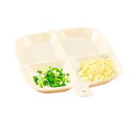 Divided Plates, Four Grid Food Trays, Dishwasher Safe Tableware with Compartments, Square Fruit Dish for Lunch, School Meals, Picnics, Outdoor Dining Essentials