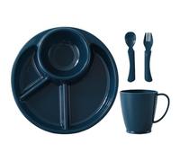 Divided Plates, Reusable Lunch Tray, 9.13x9.13x1.77 Inches Multi Compartment Dinnerware, Durable Lightweight Design, Eco Friendly Material For Work Station Parties Camping
