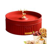 Divided Serving Tably - Rotatable Candy Dish, Multi scomparto - Organizzatore per snack | Moderno contenitore con coperchio, elegante porta antipasti per frutta secca, caramelle, N