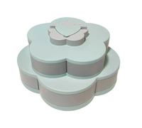 Divided Serving Tray - Rotatable Snack Box | Multi Compartment Snack Platter, Food Tray, Stable Vegetable Trays With Lid For Veggie Chips Dips Candy Dessert Party Entertaining Hosting