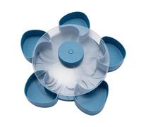 Divided Snack Box Rotating Nut Serving Plate, vassoio multiuso da 10 pollici, organizer con copertura sicura, Kitchen Dining Room Living Room Picnic Garden BBQ Camping