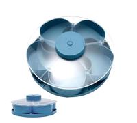 Divided Snack Container | Nut Fruit Serving Rotating Plate with Lid - Snack Tray with Compartments,for Apartment Kitchen Dining Room Living Room Picnic Garden BBQ Camping