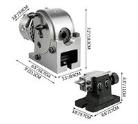 Dividendo la precisione della testa semi universale BS0 BS1 4 "5" 6" Testa di indicizzazione con co-da e mandrino for macinatura fresatura perfora(With 4In 3-Jaw Chuck)