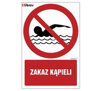 Divieto di balneazione - cartello 20 X 30 CM, PN - 1MM TAVOLA LIBRES POLSKA SP