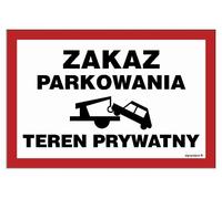 Divieto di sosta, area privata, RIMORCHIO 30X20 CM LIBRES POLSKA SP