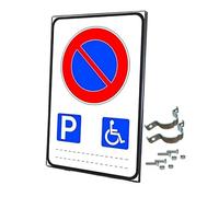 Divieto di sosta, Per disabili, cartello stradale, per uso esterno, resistente alle intemperie, in ferro, 40x60 cm, insegna stradale, proprietà privata, negozio, ristorante, parcheggio