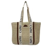DIVINA Borsa in Paglia Cleopatra, 45x29x10 cm - Medium BAG 172 (Capri Beige)