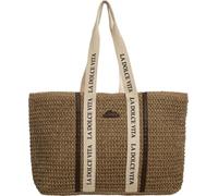 DIVINA Borsa in Paglia Cleopatra Maxi Bag, Intrecciata, 55x32x12 cm - BAG 171 (Drark Beige)