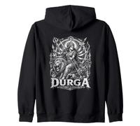 Divina Durga Vittoria Ininterrotta Dea Guerriera Felpa con Cappuccio