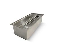 Divina Fire Bruciatore a bioetanolo 1.5LT Acciaio Inox 430SS L30 x P12.5 x H8.5 cm