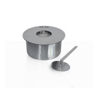 Divina Fire Bruciatore Tondo per Camino a bioetanolo biocamino Inox 2,5 lt d.25 cm