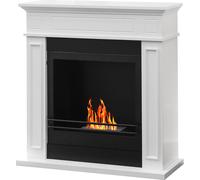 Divina Fire Camino a Bioetanolo da Terra con Bruciatore da 1.2 L 89.5xP28x90.5h cm colore Bianco Jefferson - DF87058