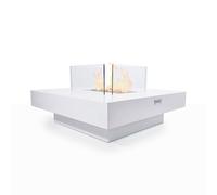 Divina Fire Camino a bioetanolo da Terra per Interno Esterno Panarea Bianco 70x70x35