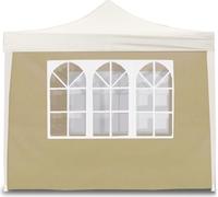 Divina Garden Telo laterale 3x2m beige con finestre per gazebo richiudibile 3x3mt - EG55281