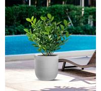 Vaso in resina da esterno interno per piante cilindro di design d.35x34h Raff...