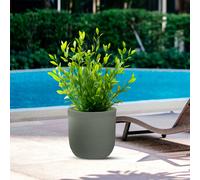 Divina Garden Vaso in Resina da Esterno Interno ø 35x34h cm Verde Raffaello